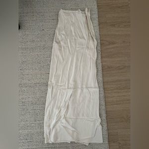 DISSH Long Cream Satin Skirt w/Side Slit